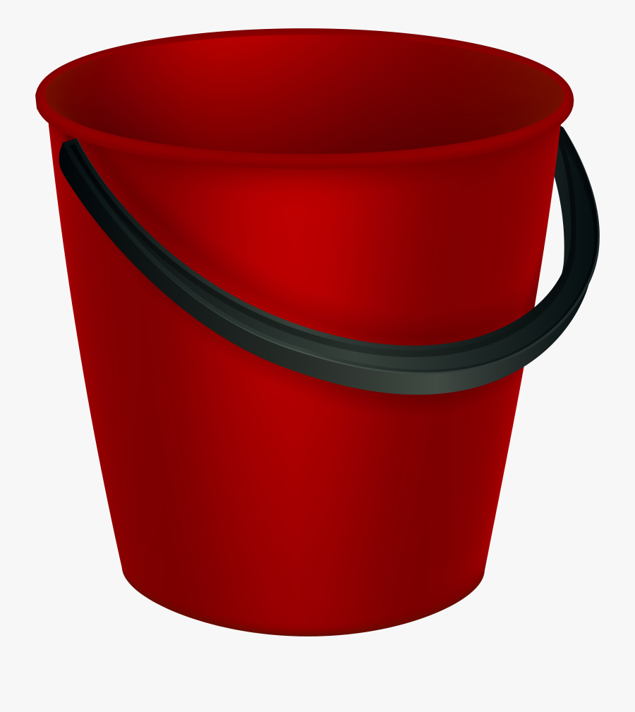 Red Bucket Png Clipart Image, Transparent Clipart