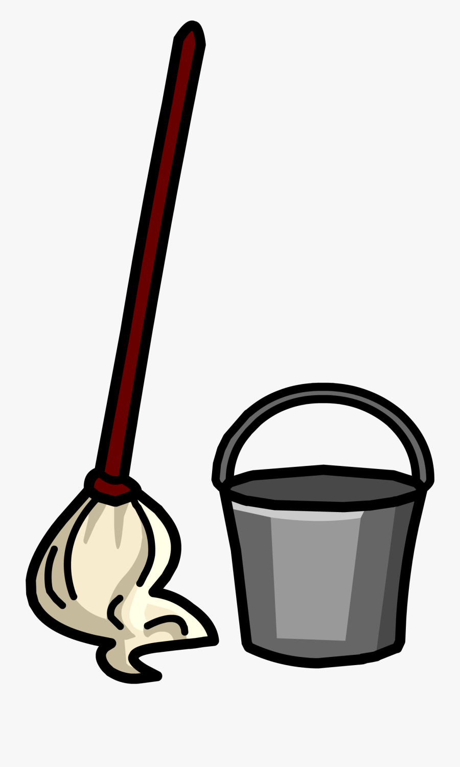 Mop & Bucket Sprite - Mop And Bucket Clipart Png, Transparent Clipart