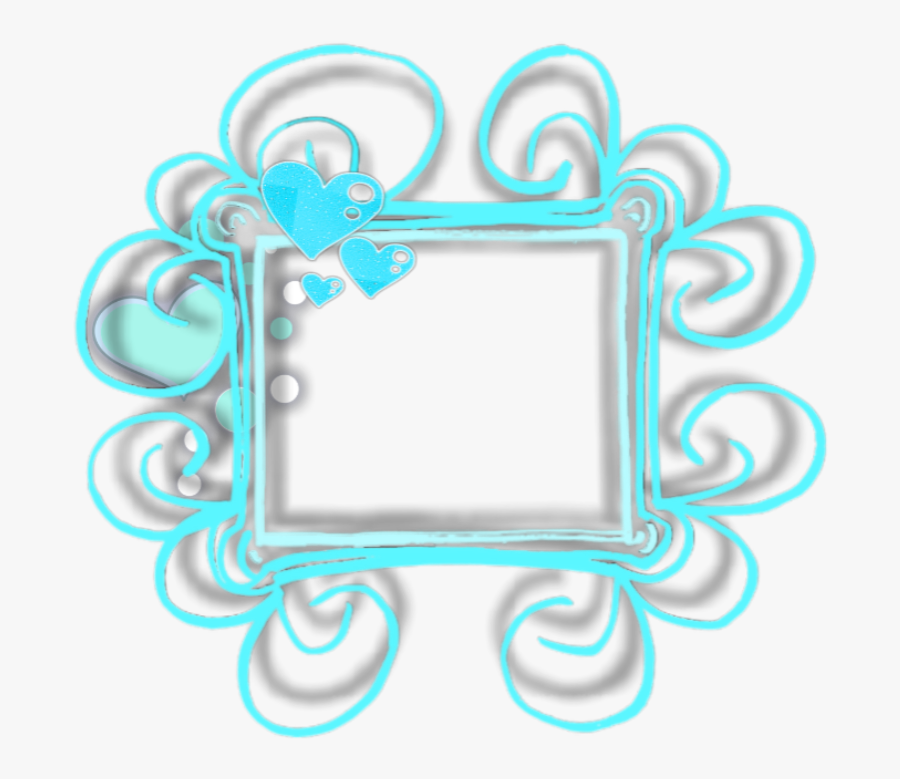 #frame #cyan #border #tag #label #hearts #grey #gray - Teal And Gray Border Clipart, Transparent Clipart