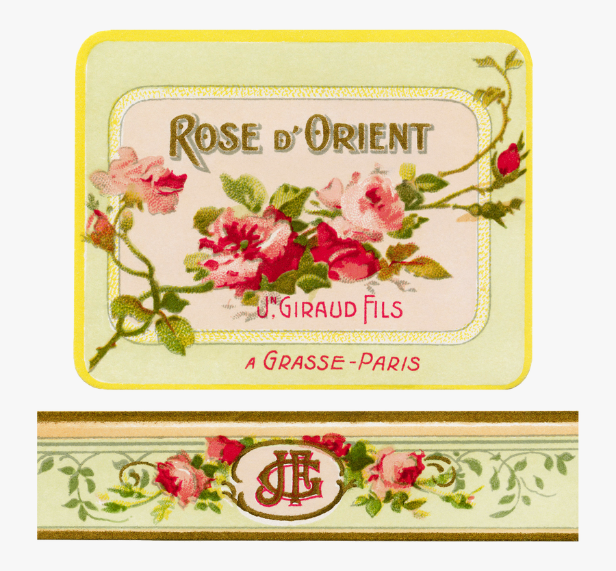 Picture - Free Vintage Perfume Labels, Transparent Clipart