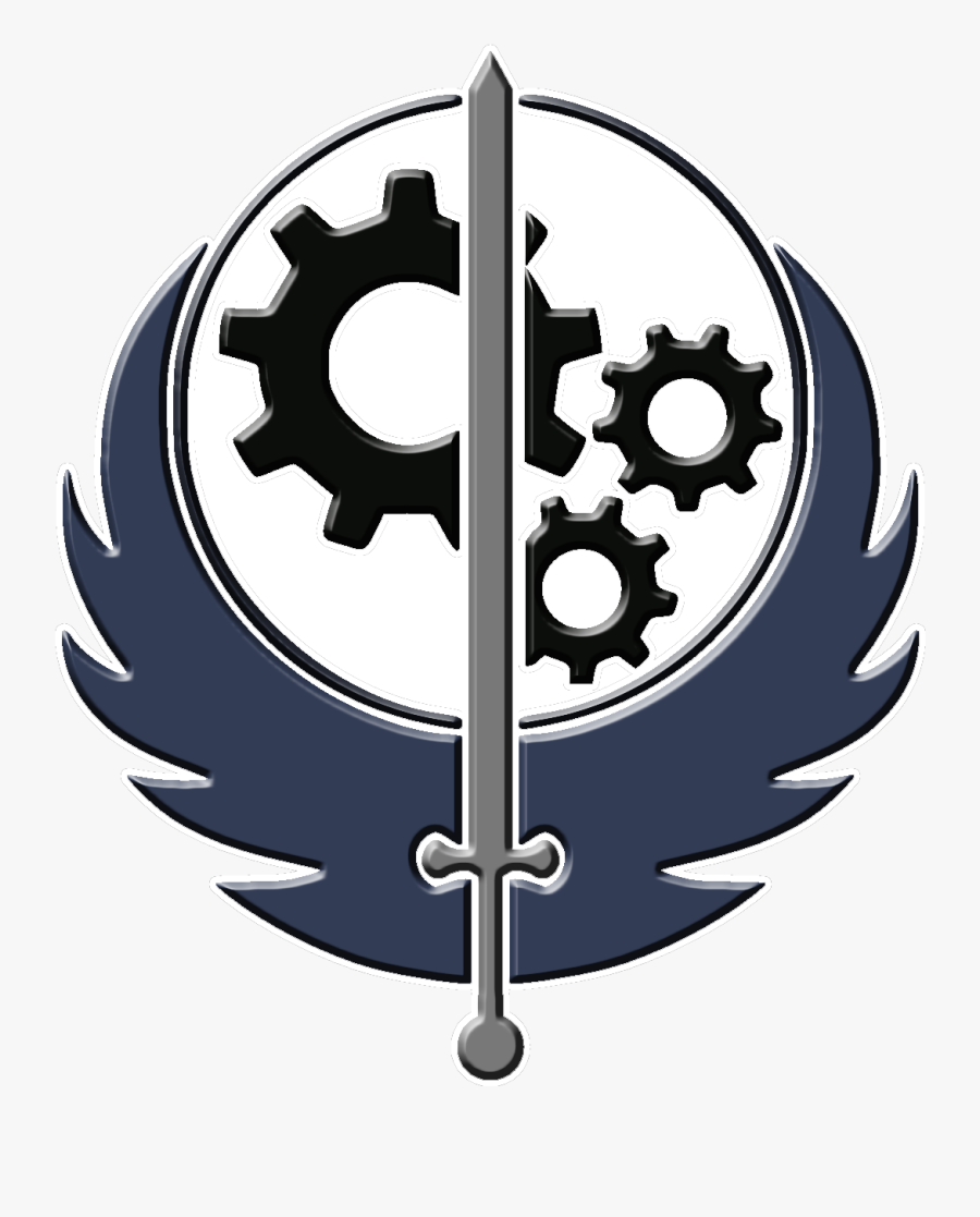 Grammar Nazi Symbol - Brother Hood Of Steel, Transparent Clipart