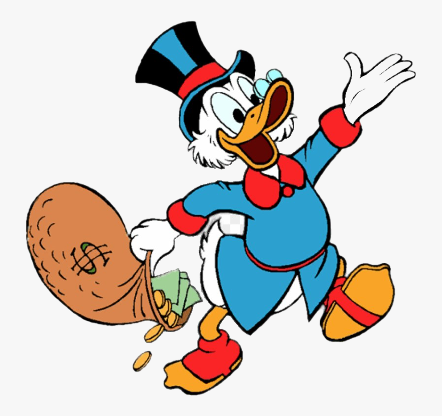 Scrooge Mcduck Png File - Scrooge Mcduck Money Bag, Transparent Clipart