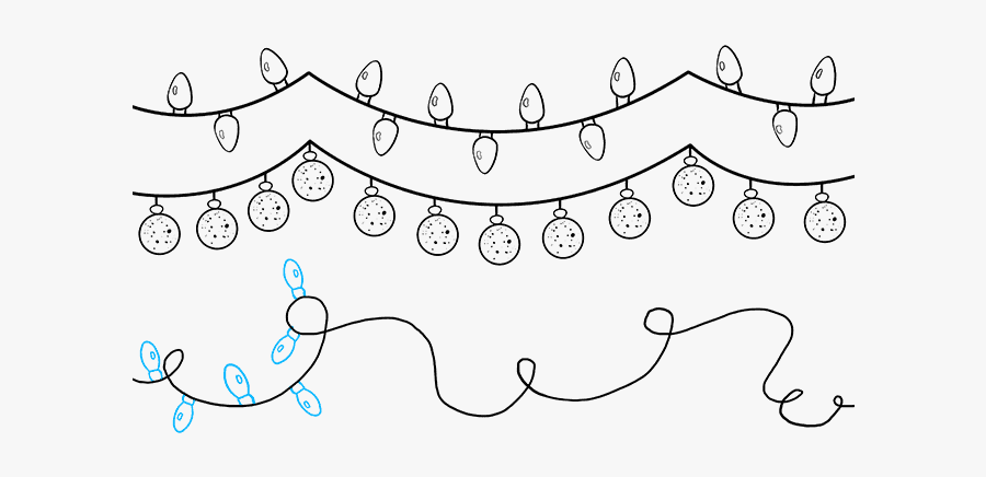 How To Draw Christmas Lights - Draw A Christmas Light, Transparent Clipart