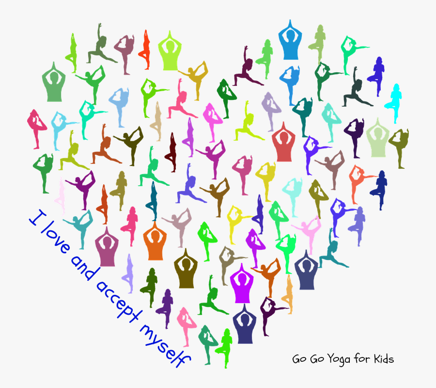 Happy Valentines Day Yoga, Transparent Clipart