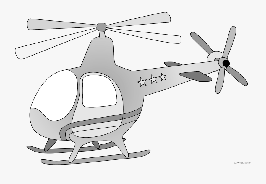 Helicopter Clipart Black And White - Helicopter Clipart, Transparent Clipart