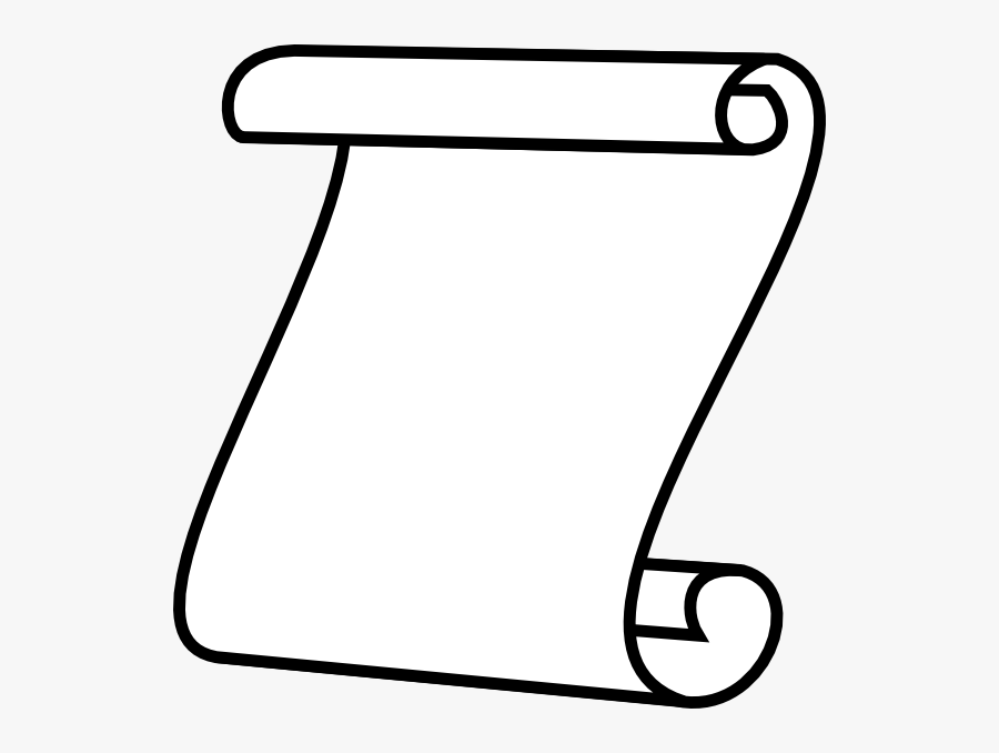 Scroll Free Content Clip Art - White Scroll On Black Background, Transparent Clipart
