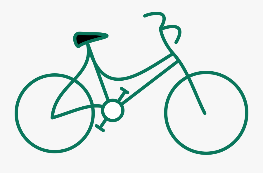 Outline Bicycle Clip Art, Transparent Clipart