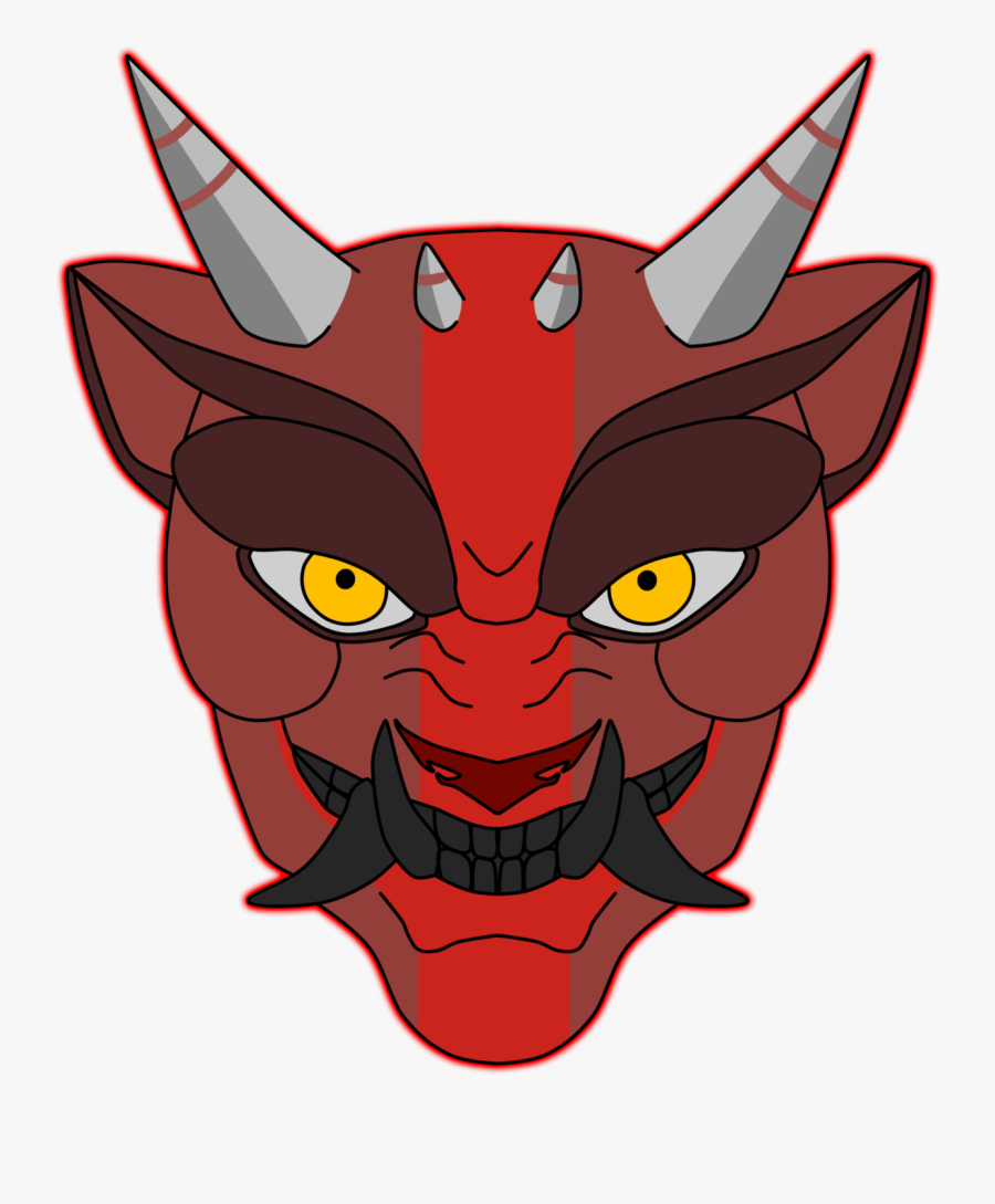 Oni Mask Demon - Oni Mask Transparent Background, Transparent Clipart