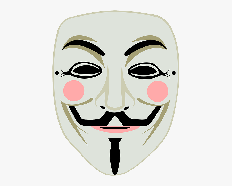 Anonymous Mask Free Png Image - Guy Fawkes Mask, Transparent Clipart