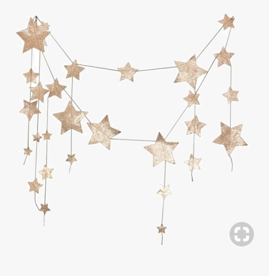 Star Garland Png Clipart - Falling Star Garland Gold, Transparent Clipart