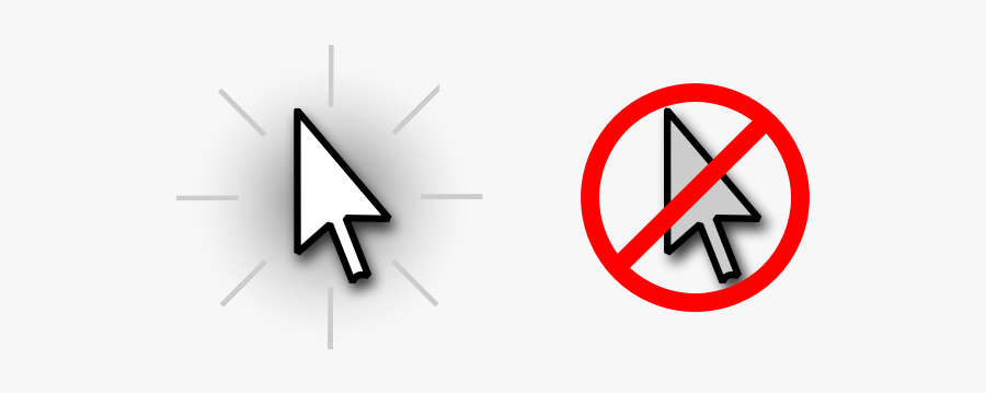 Vector Graphics Of Show Or Hide Mouse Cursor Icons - Don T Click Png, Transparent Clipart