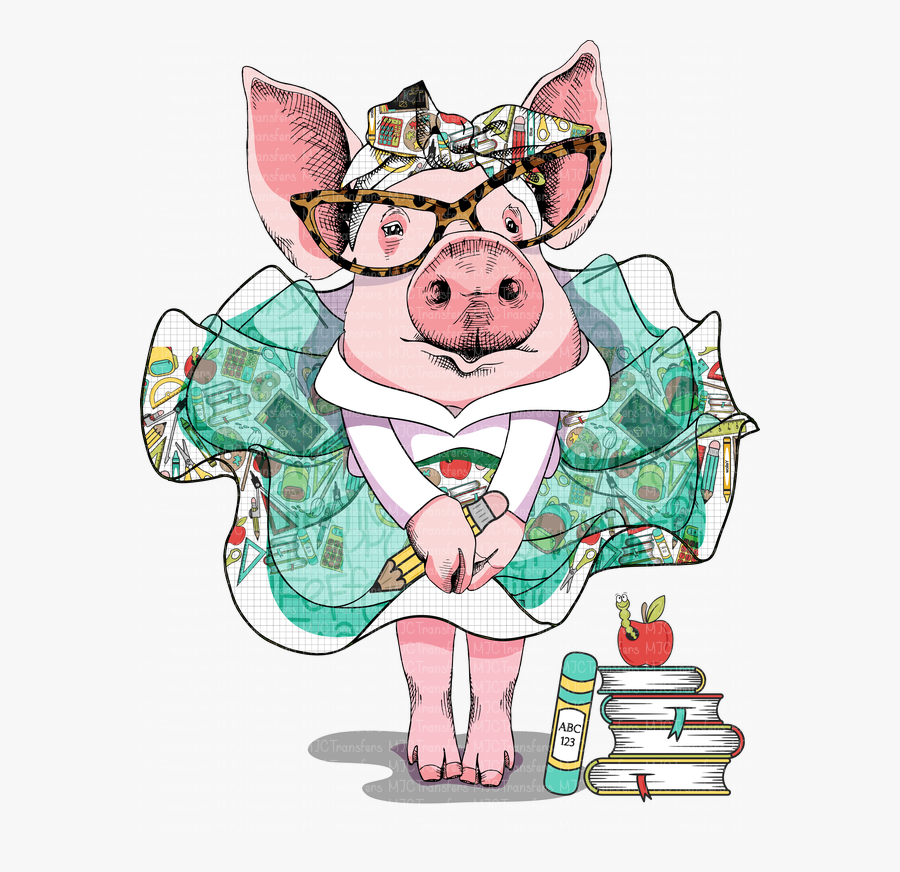 Teacher Pig, Transparent Clipart
