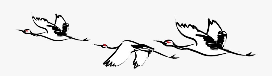 South Korea Wash Painting - 國畫 白鶴, Transparent Clipart