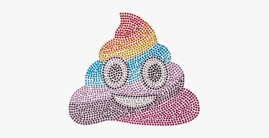 Rainbow Poop Emoji - Crochet, Transparent Clipart
