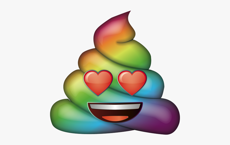 Transparent Rainbow Poop Emoji, Transparent Clipart