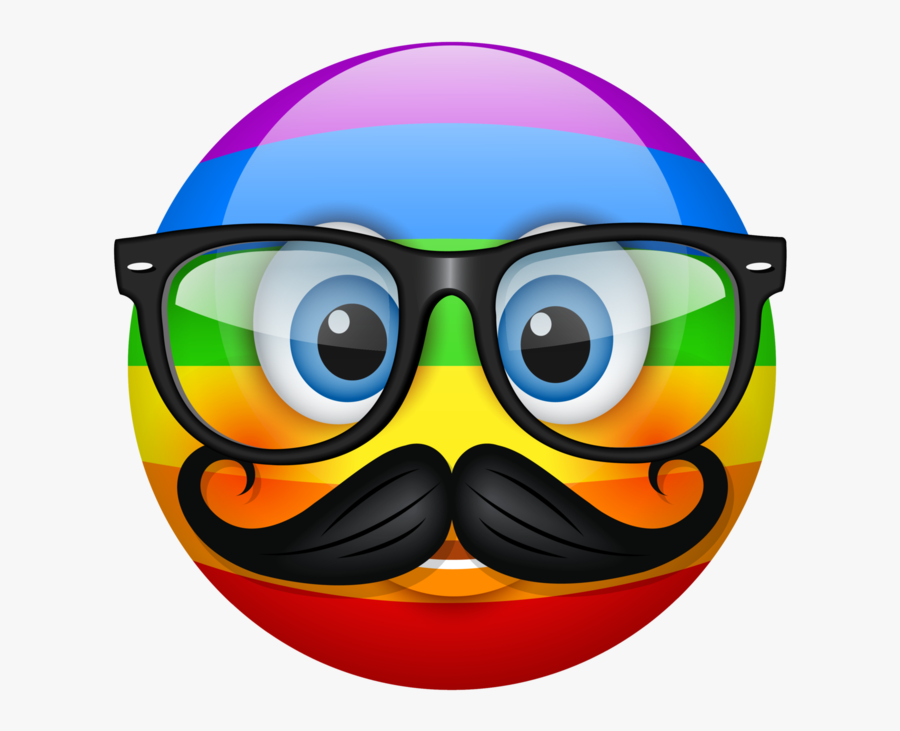 Hipster Emoji, Transparent Clipart
