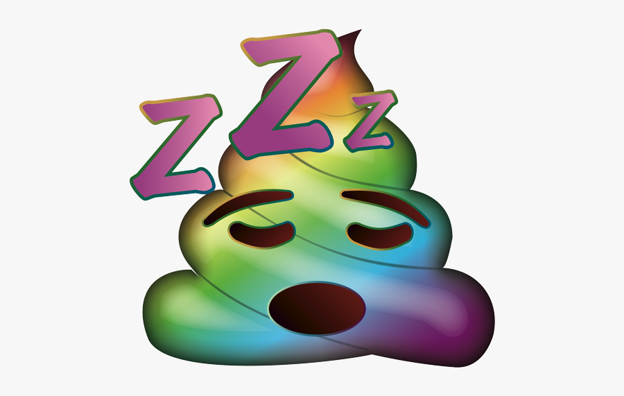 Transparent Rainbow Poop Emoji, Transparent Clipart