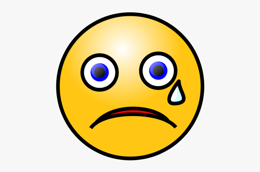 Crying Cliparts - Smiley Face Sad Gif, Transparent Clipart
