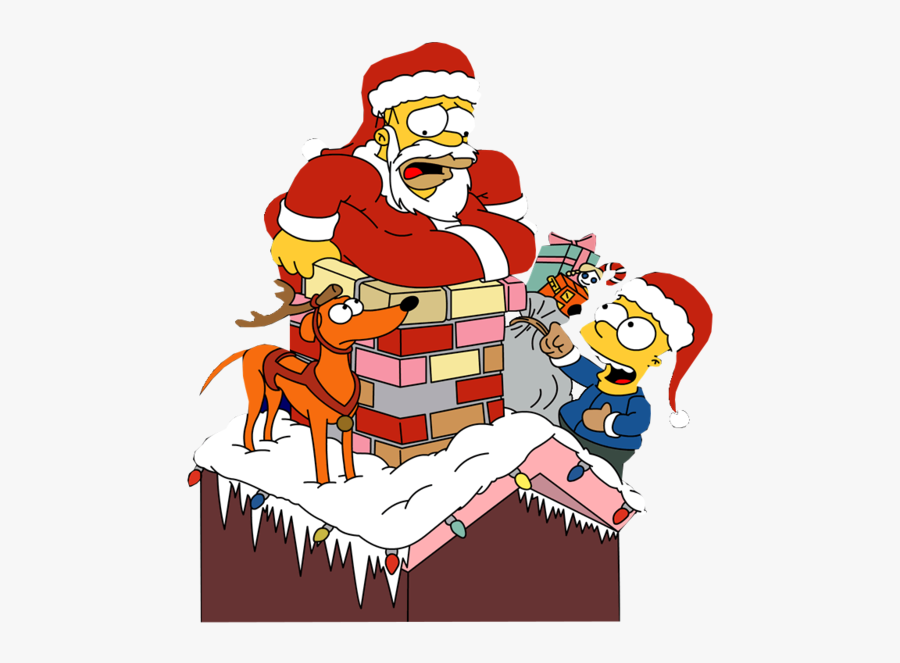 Santa's Little Helper Simpsons Christmas, Transparent Clipart