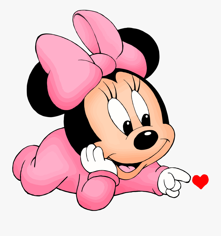 Minnie Mouse Touch Heart Clipart Png - Minnie Mouse Baby, Transparent Clipart