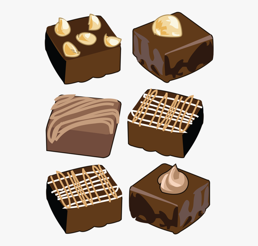 Set Of Cookies And Cakes 02 - Brownies Logo Clipart, Transparent Clipart