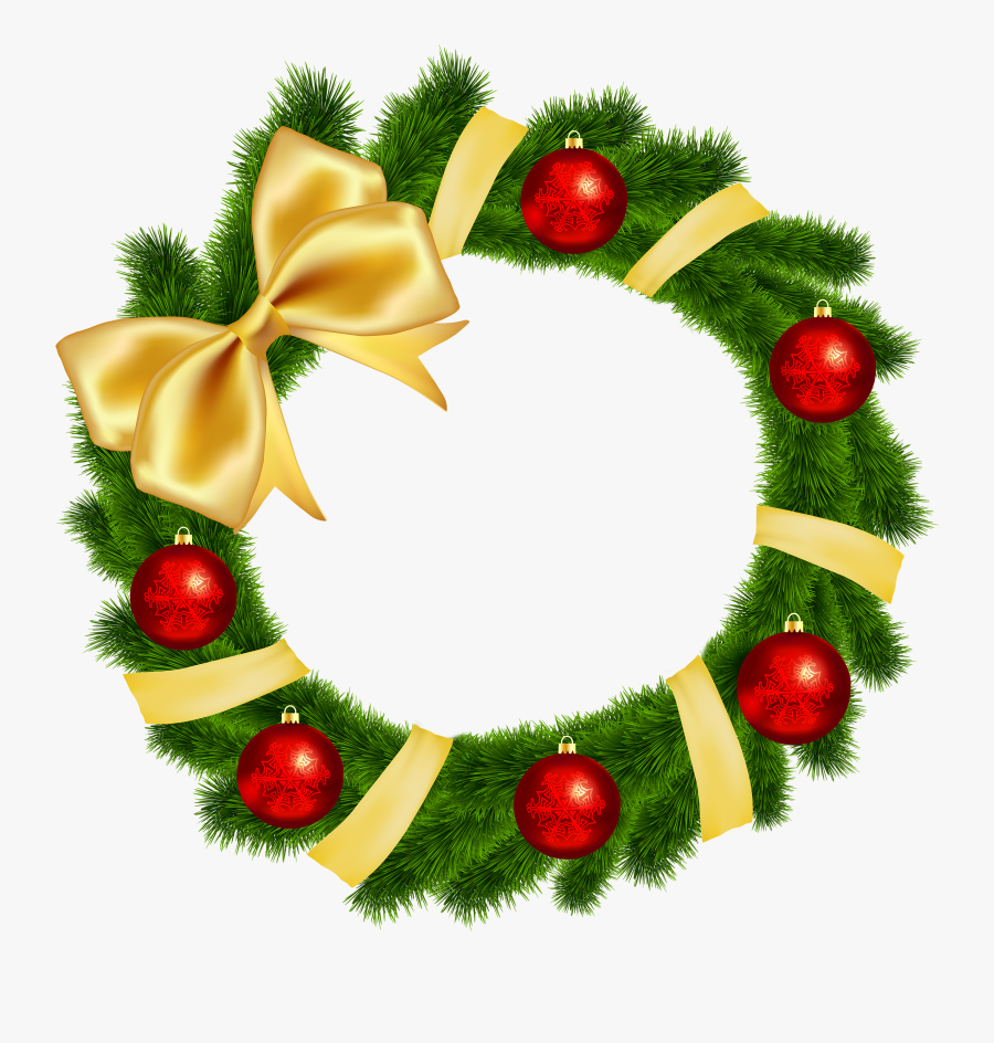 Christmas Garland Border Transparent Png - Transparent Background Christmas Wreath Clipart, Transparent Clipart