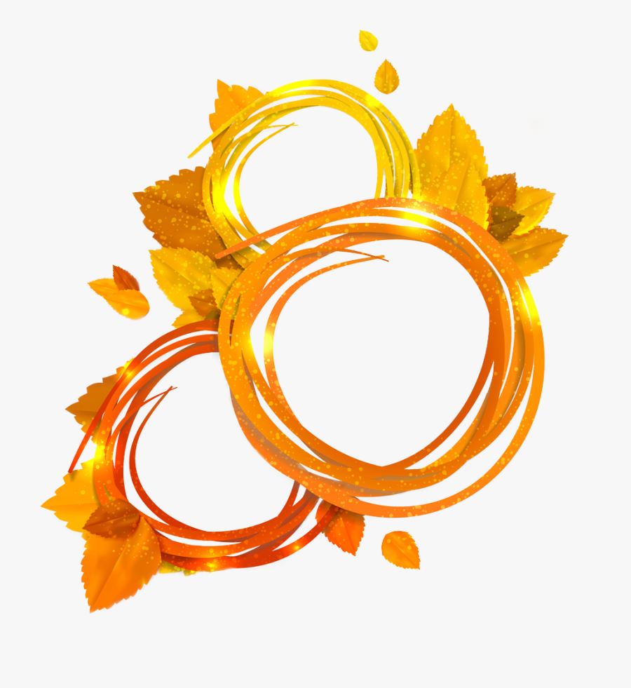 Transparent Autumn Clipart Free - Transparent Circle Of Fall Leaves, Transparent Clipart