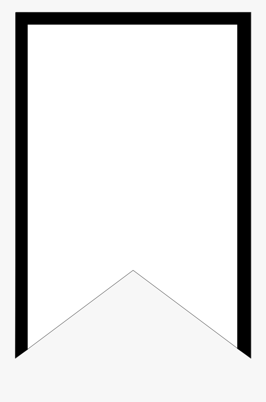 Transparent Straight Banner Clipart - Black And White Template, Transparent Clipart