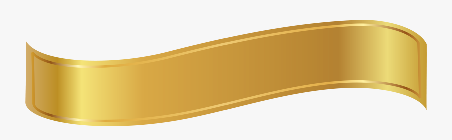 Transparent Banner Shape Png - Gold Ribbon Clipart Png, Transparent Clipart