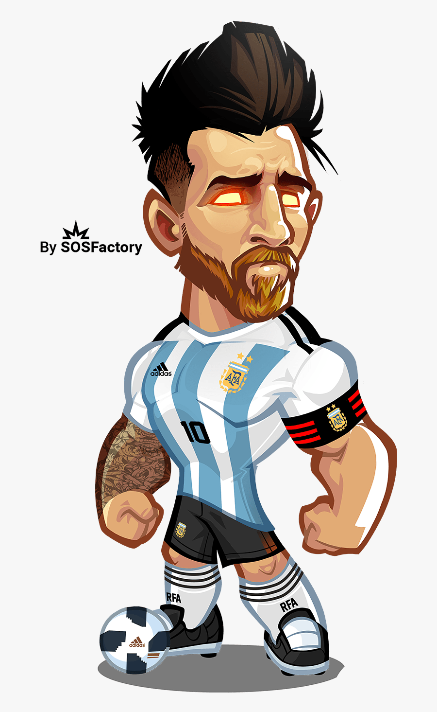 Transparent Messi Clipart - Messi Cartoon, Transparent Clipart