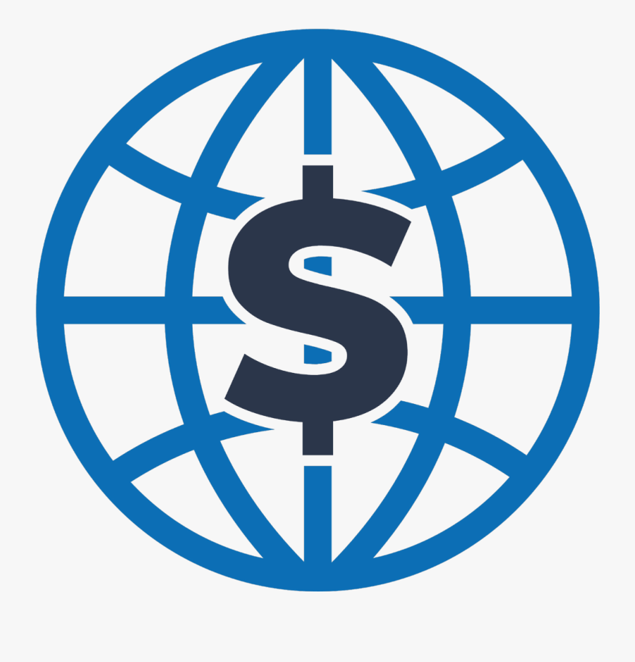 Dollar Sign In Globe Png - Transparent Background Website Logo, Transparent Clipart