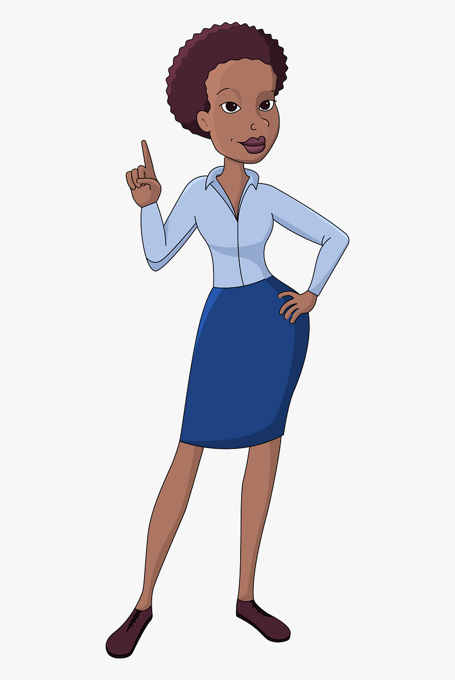 African Woman Cartoon Character, Transparent Clipart