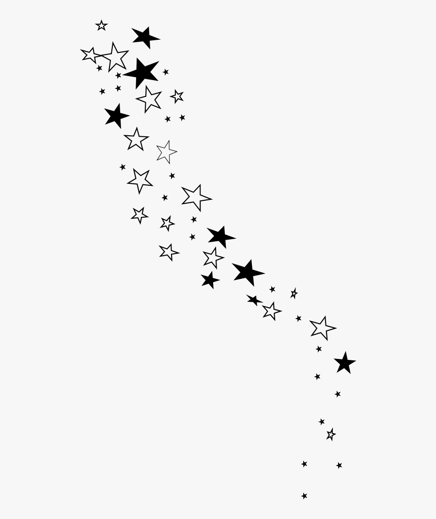 Star Tattoos Png - Moon And Stars Drawing, Transparent Clipart