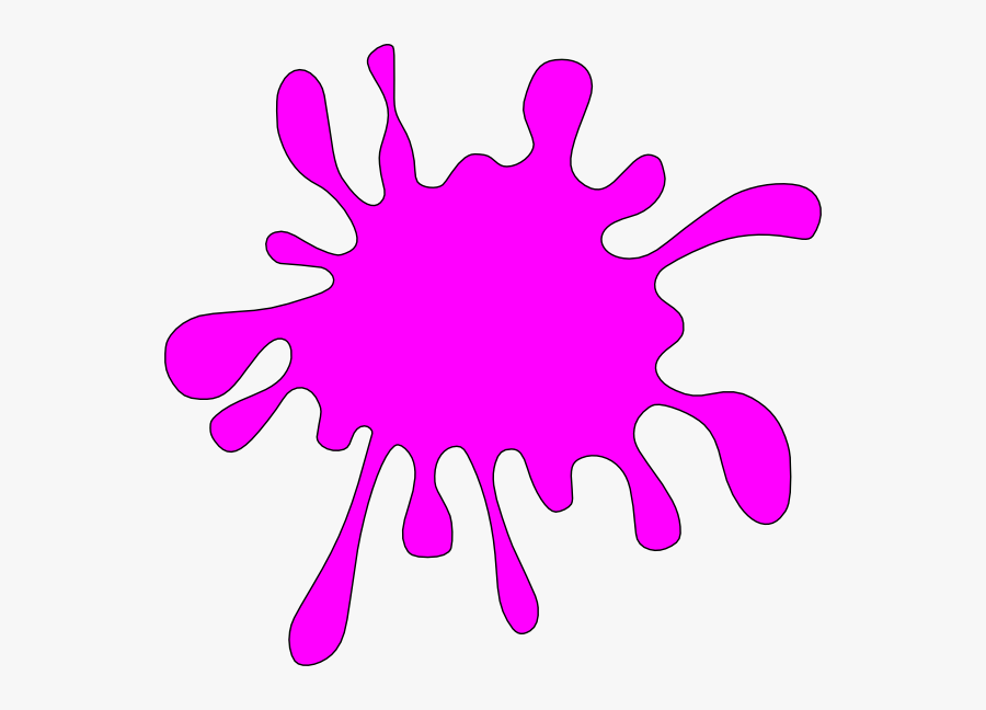 Pink Splat Clip Art At Clker - Slime Png, Transparent Clipart