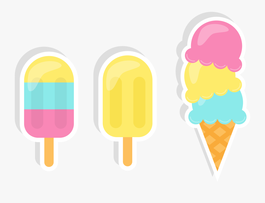 Ice Cone Drawing Sticker Transprent Png Free - Ice Cream Sticker Transparant, Transparent Clipart