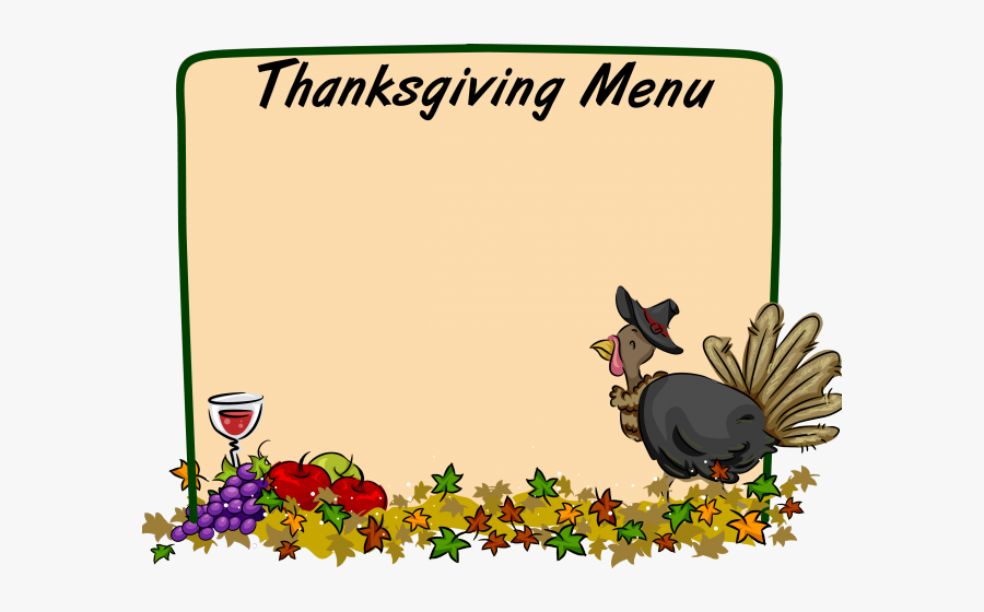 Cornucopia Clipart Thanksgiving Dinner - Thanksgiving Menu Clipart, Transparent Clipart