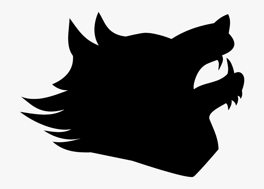 Dog Silhouette Clip Art - Wolf Head Silhouette, Transparent Clipart