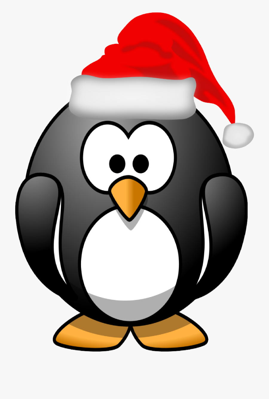 Penguin Santa Claus Christmas Clip Art - Christmas Penguin Clipart, Transparent Clipart