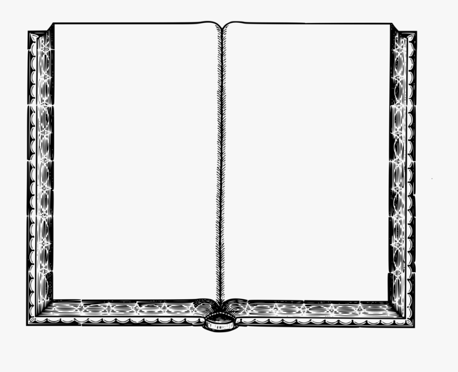 Empty Book Intentionally Blank Page Book Cover Coloring - School Frame For Book, Transparent Clipart