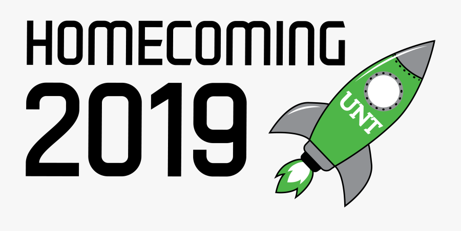 Homecoming 2019 Rocket Logo - University Of North Texas, Transparent Clipart