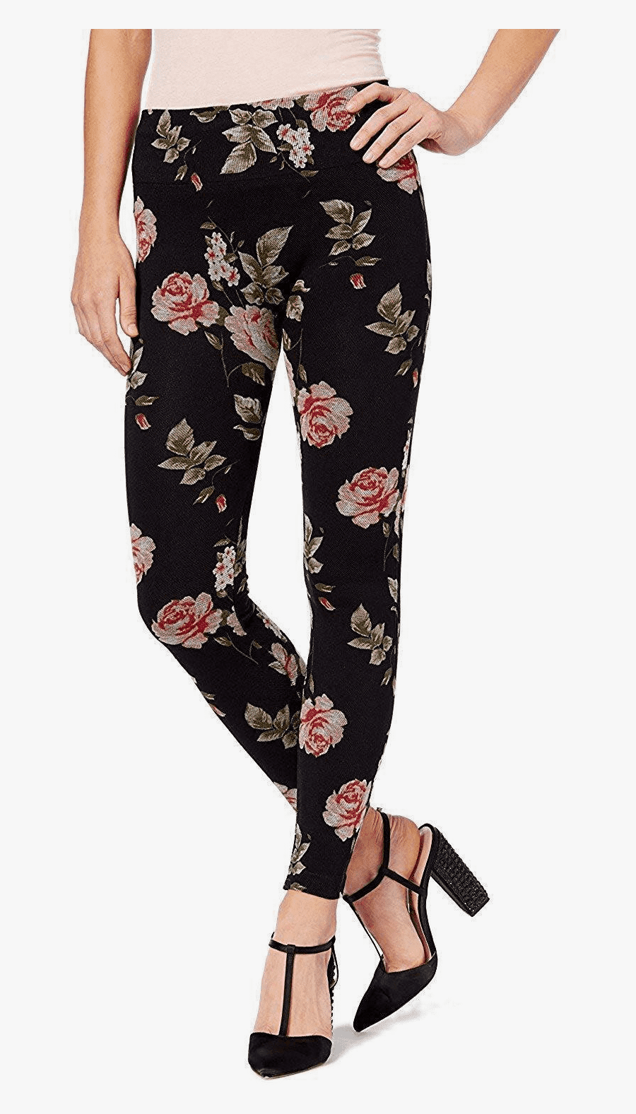 Transparent High Heel Clipart Black And White - Leggings, Transparent Clipart