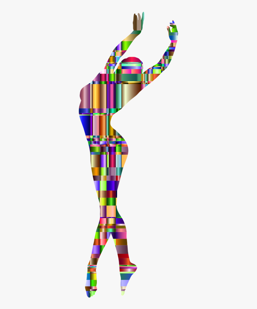 Colorful Prismatic Chromatic - Colorful Dancer Silhouette, Transparent Clipart
