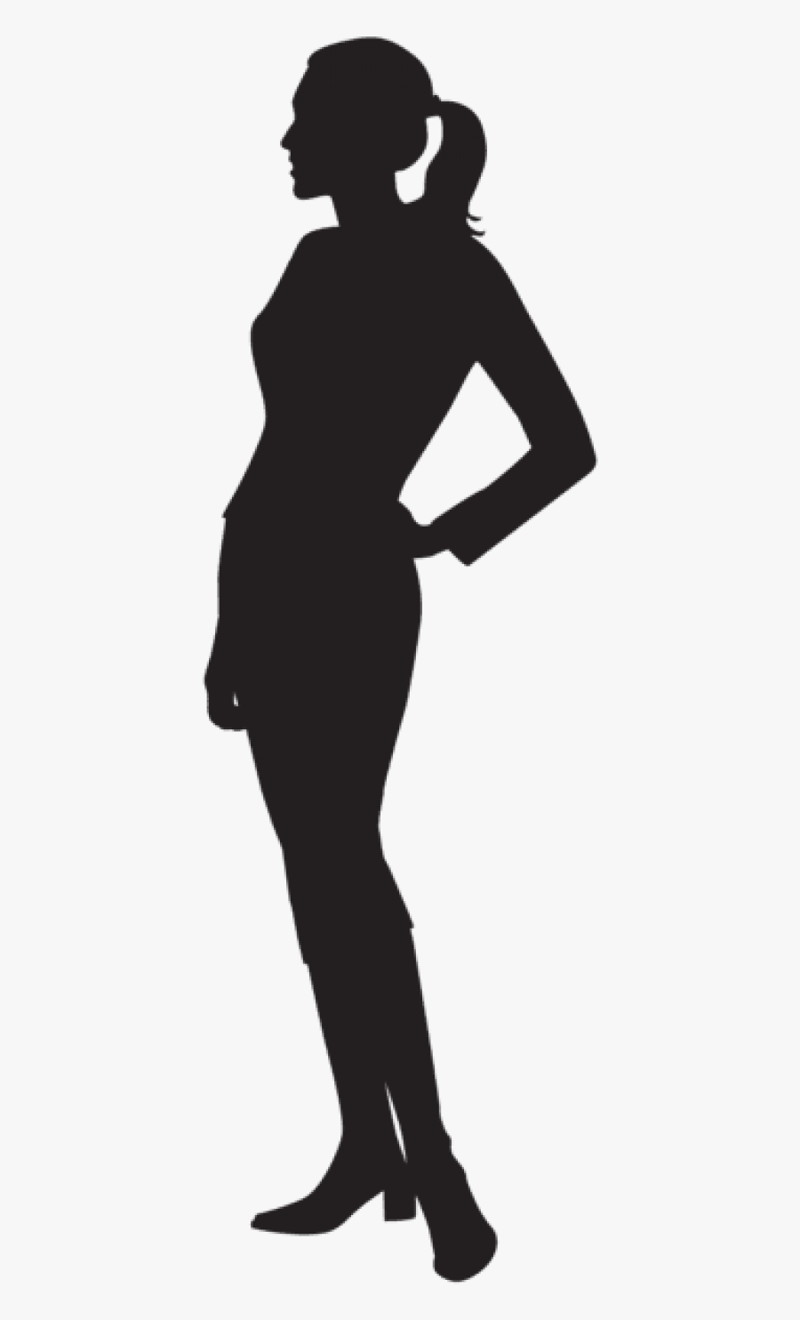 Free Female Silhouette Images - Woman Silhouette Side View Png, Transparent Clipart