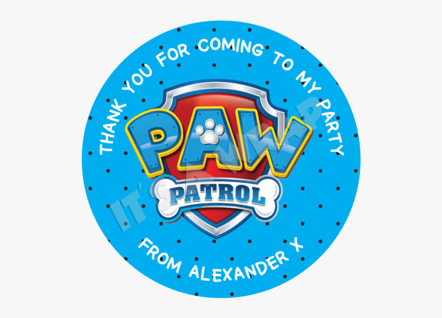 Paw Patrol Logo Sweet Cone Stickers - Paw Patrol Font Free Download, Transparent Clipart