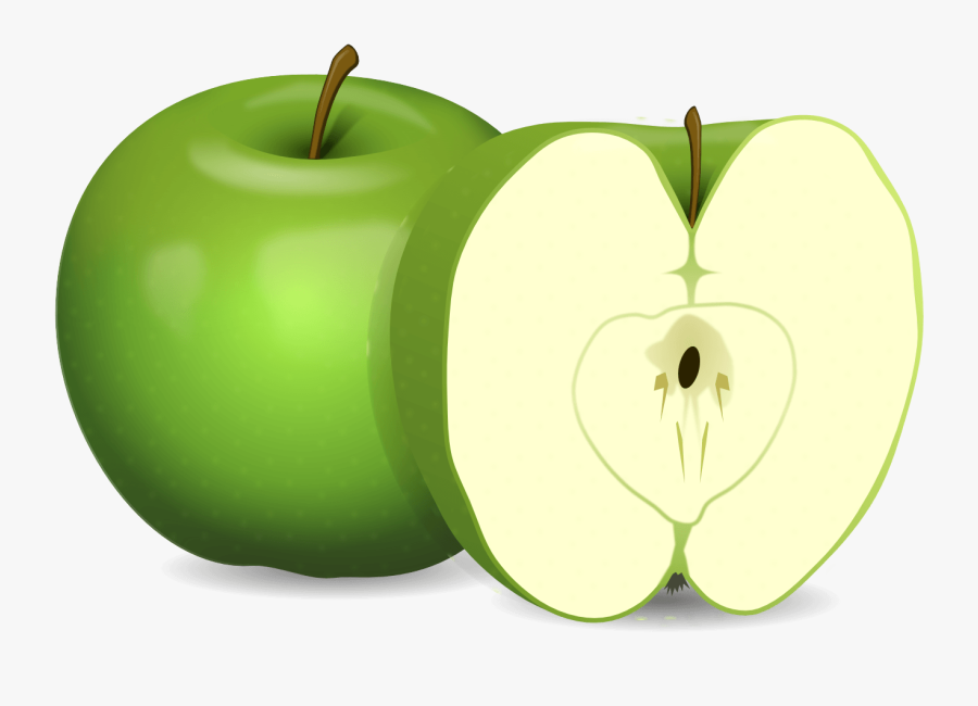 Apple Cut In Half Clipart No Background - 1 2 Apple, Transparent Clipart