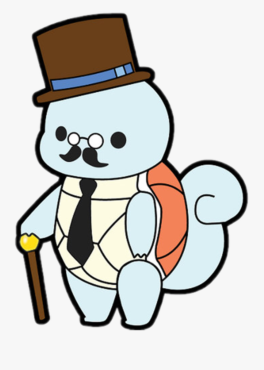#squirtle #dapper #freetoedit - Squirtle With A Top Hat, Transparent Clipart