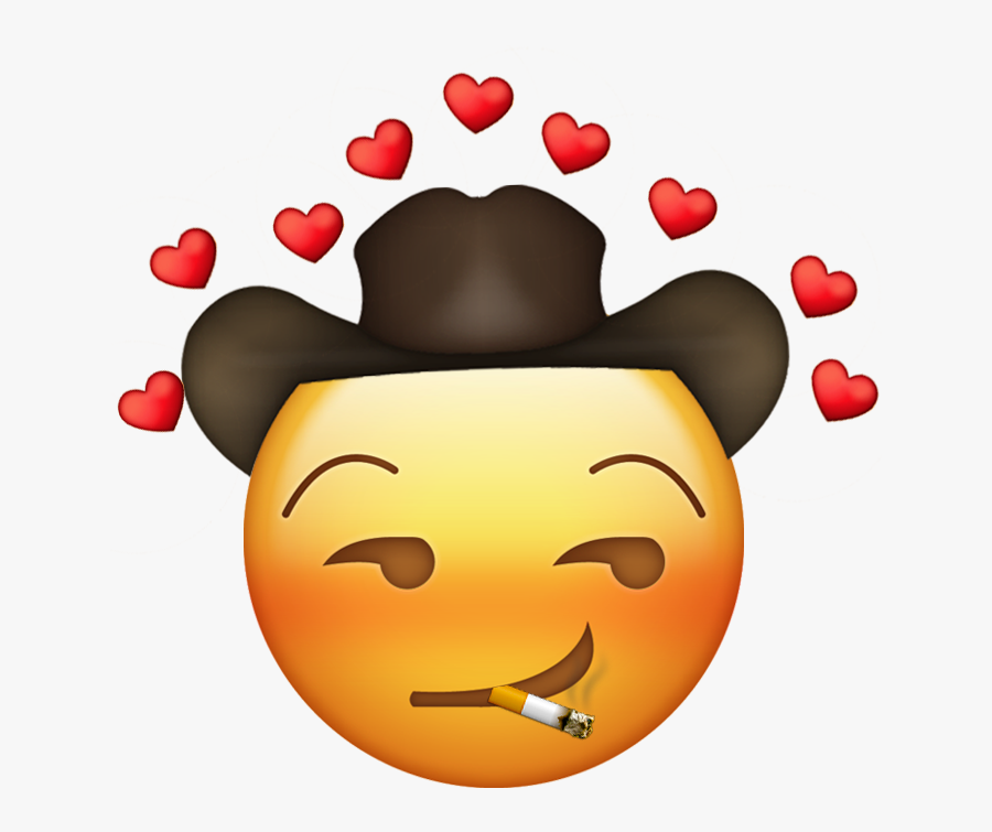 Heart Eye Cowboy Emoji Free Transparent Clipart Clipartkey