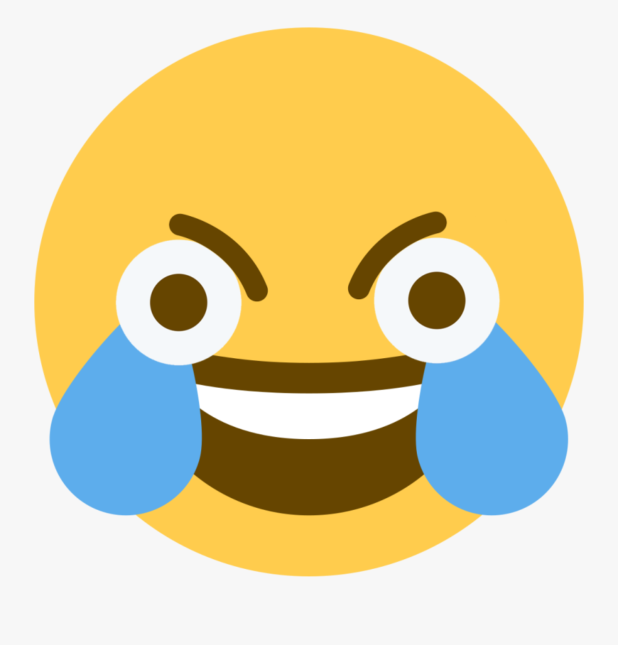 Open Eye Crying Laughing Emoji, Transparent Clipart