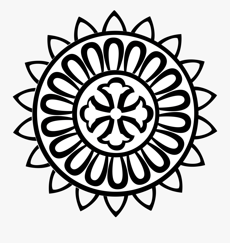 Coloring Book Therapy Halo At Yojohan Image Garden - Rangoli Designs Black And White Png, Transparent Clipart