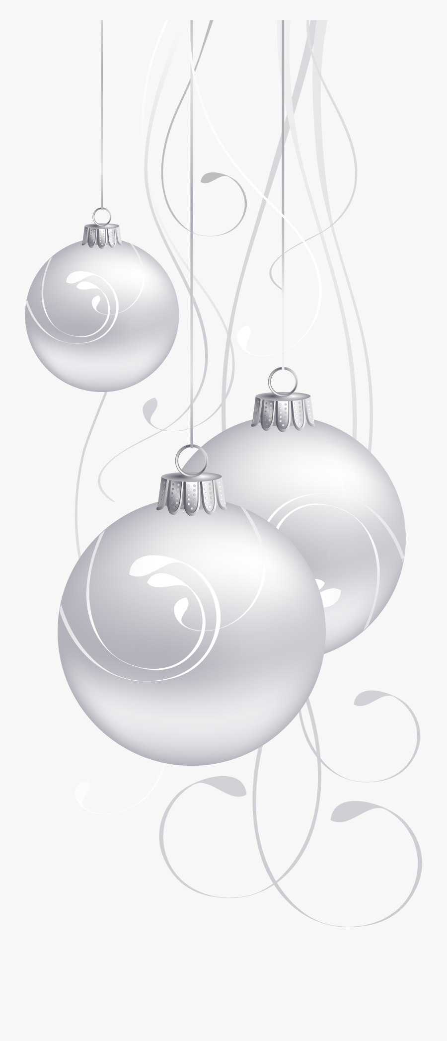 White Christmas Ornament Png - Transparent White Christmas Ball Png, Transparent Clipart